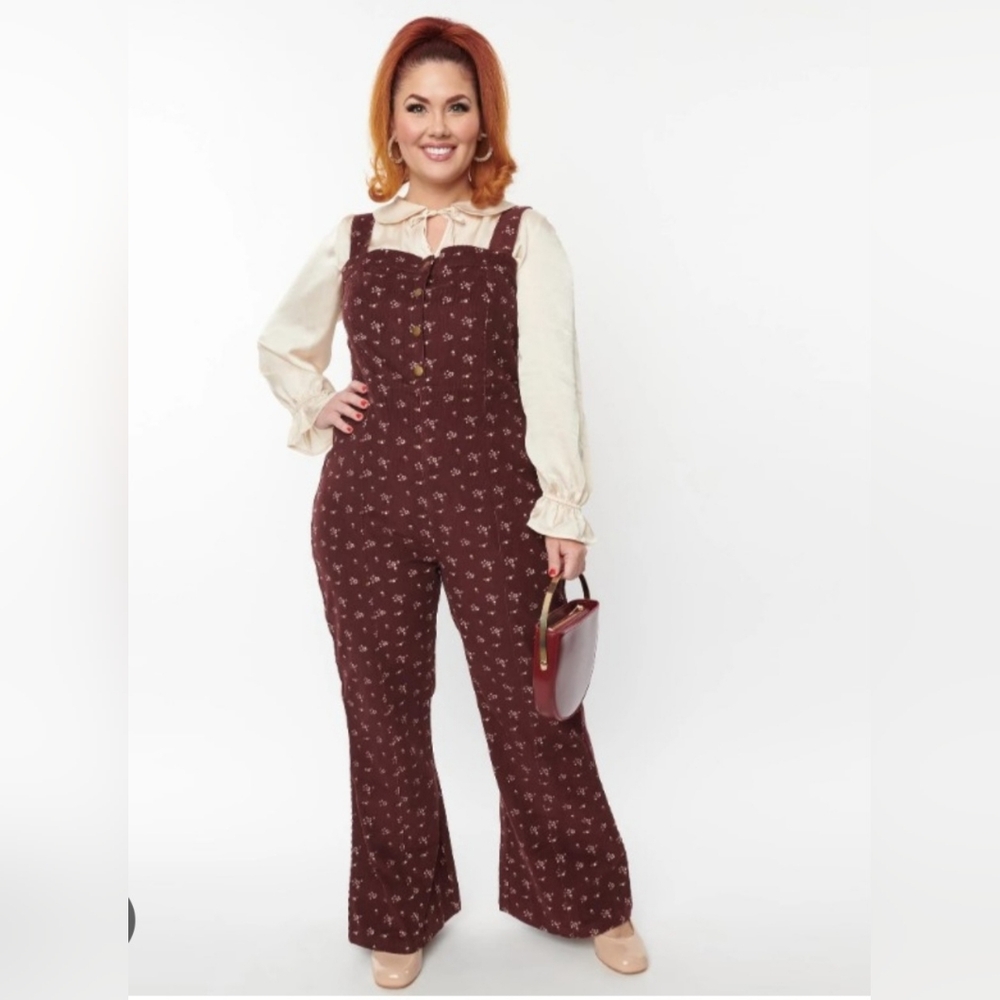 Chic Brown Floral Jumpsuit